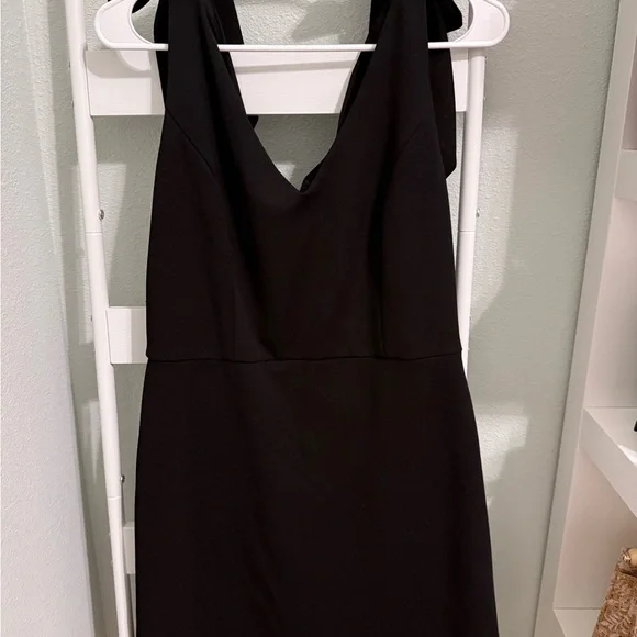 BCBGeneration Little Black Tie-Shoulder Mini Dress-NWT - Picture 3 of 7